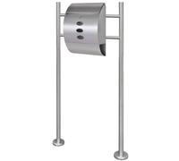 vidaXL Casetta della Posta con Supporto in Acciaio Inox