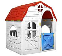 vidaXL Casetta per Bambini Pieghevole con Porta e Finestre Divertimento Bimbi Casa Giardino Giocattolo Balocco Gioco Villetta Cottage