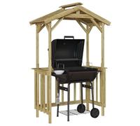 vidaXL Gazebo Esagonale Rustico Marrone Chiaro per Esterni | Struttura per Ombra in Legno Trattato | Spazioso, ospita Fino a 4 Persone | Perfetto per abbellire Il Giardino e per attività di Svago.