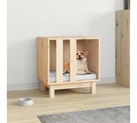 vidaXL Casetta per Cani 50x40x52 cm in Legno Massello di Pino