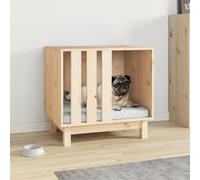 vidaXL Casetta per Cani 60x45x57 cm in Legno Massello di Pino