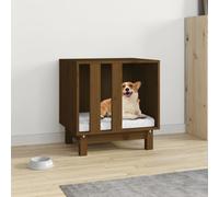 vidaXL Casetta per Cani Miele 50x40x52 cm in Legno Massello di Pino