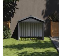 vidaXL Casetta per Cani con Tetto Nero 117x103x102 cm Acciaio Zincato