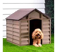 vidaXL Casetta per Cani Marrone 86x84x82 cm in Polipropilene