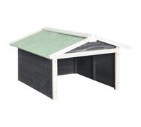 vidaXL Casetta per Tosaerba Robotizzato 72x87x50cm Grigia Bianca Abete