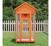 vidaXL Casetta per Uccelli Marrone 91,5x53x170 cm Legno Massello Pino