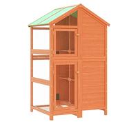 vidaXL Casetta per Uccelli Marrone 97x81x152 cm Legno Massello di Pino