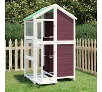 vidaXL Casetta per Uccelli Moka 97x81x152 cm in Legno Massello di Pino