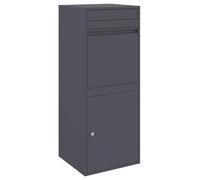 vidaXL Antracite Moderna cassetta delle lettere esterna in acciaio - Scatola ricevitore 41 x 38 x 103 cm, impermeabile, con serrature a camme sicure, facile inserimento, forma rettangolare