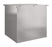 vidaXL Cassa di Stoccaggio da Esterno in Acciaio Inossidabile 55 x 50,5 x 50 cm - Moderna e Durevole per Il Giardino, Soluzione Pratica per Organizzare Il Terrazzo, Mobile per Il Patio