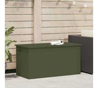 vidaXL Cassa per cuscini da giardino Acciaio zincato 220 L Verde Oliva