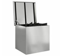 vidaXL Cassa per cuscini da giardino Acciaio zincato 55 x 50,5 x 50 cm | Questa scatola è fatta di acciaio zincato, così dura a lungo e tiene botta contro il maltempo, Con una capacità di 117 litri,
