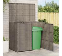 vidaXL Cassa per Spazzatura 2 pz Grigio 130 x 80 x 115 cm Polietilene