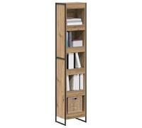 vidaXL Cassaforte per libri in rovere artificiale, 80 x 30 x 155 cm, in legno, rettangolare, serie di mobili resistenti con design elegante per spazi moderni, ideali per comfort e stile