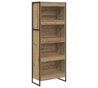vidaXL Cassaforte per libri in rovere artificiale, 80 x 30 x 155 cm, in legno, rettangolare, serie di mobili resistenti con design elegante per spazi moderni, ideali per comfort e stile