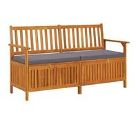Cassapanca con cuscino 148 cm in legno massello di acacia