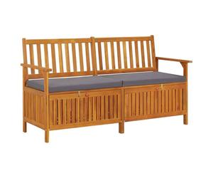 vidaXL Cassapanca con Cuscino 148 cm in Legno Massello di Acacia