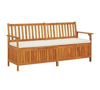 vidaXL Cassapanca 170 cm con cuscino in legno massello di acacia