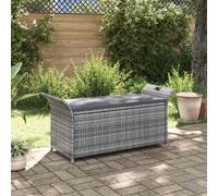 vidaXL Cassapanca con Cuscino Grigia 138 cm in Polyrattan