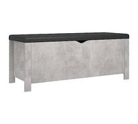 vidaXL Cassapanca con Cuscino Grigio Cemento 105x40x45cm in Truciolato