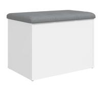 vidaXL Panca Portaoggetti Bianca 62x42x45 cm in Legno Multistrato, panca portascarpe, panca scarpiera, mobile portaoggetti, panca, scarpiera