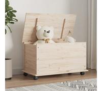 vidaXL Cassapanca con ruote ALTA 73x39,5x44 cm Legno massello di pino
