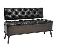 vidaXL Cassapanca con Schienale 110 cm Nera in Similpelle