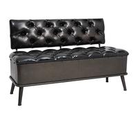 vidaXL Cassapanca con Schienale 110 cm Nera in Similpelle