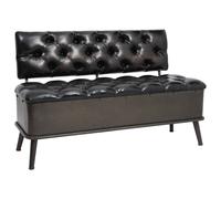 vidaXL Cassapanca con Schienale 110 cm Nera in Similpelle