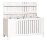 vidaXL Contenitore da Giardino Bianco 115x49x60 cm Legno Massello Pino