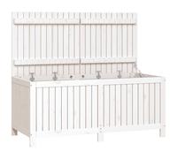 AX Bauletto Contenitore Bianco Cuscini Biancheria Cassa 147x68x64cm Patio 823851