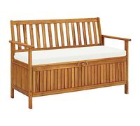 AX Panchina Giardino CassaPanca 120x63x84cm Rustico Legno Massello Acacia 44126