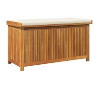 vidaXL Scatola Cuscini da Esterno 113x50x60,5 cm Legno Massello Acacia, Contenitore per Cuscini, Scatola di conservazione, Scatola per Cuscini per Esterni