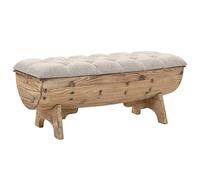AX Panca Pouf Barile Soggiorno 103x51x44cm Portaoggetti Rustico Sedile 0K 245767
