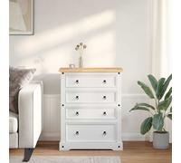 vidaXL Cassapanche di stoccaggio Corona Bianco 92 x 48 x 114 cm