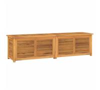 vidaXL Cassetta da giardino con borsa 200x50x55 cm in legno massiccio di teak