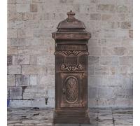 vidaXL Cassetta della Posta in Alluminio Inossidabile Vintage Bronzo