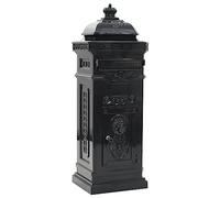 vidaXL Cassetta della Posta Vintage Alluminio Inossidabile Nera Buca Postale