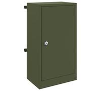 vidaXL Cassetta delle lettere in acciaio verde oliva, 30 x 23 x 55 cm, per uso esterno con superficie opaca, porta bloccabile e resistente alle intemperie, collezione di lettere impermeabile e sicura