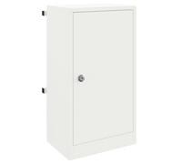 vidaXL Cassetta delle lettere in metallo bianco, 30 x 23 x 55 cm, impermeabile, chiudibile, superficie opaca, in acciaio resistente alle intemperie con cam Locks. Elegante decorazione esterna per il