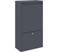 vidaXL Cassetta di raccolta pacchi con magazzino antracite 44 x 22 x 82 cm acciaio