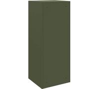 vidaXL Cassetta di raccolta pacchi verde oliva 41 x 38 x 103 cm acciaio