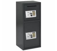 vidaXL Cassetta di sicurezza digitale Grigio scuro 35 x 31 x 80 cm