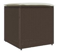 vidaXL Contenitore esterno in rattan marrone e crema