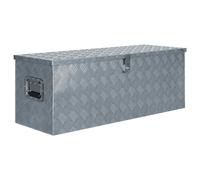 vidaXL Cassetta in Alluminio 110,5x38,5x40cm Argento