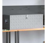 vidaXL Cassetta in Alluminio 110,5x38,5x40cm Argento