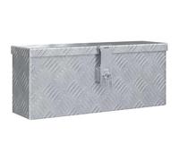 vidaXL Cassetta in Alluminio 48,5x14x20 cm Argento