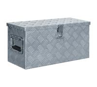 vidaXL Cassetta in Alluminio 61,5x26,5x30 cm Argento