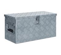 vidaXL Cassetta in Alluminio 61,5x26,5x30 cm Argento Organizer Porta Utensili
