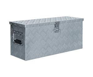 vidaXL Cassetta in Alluminio 76,5x26,5x33 cm Argento